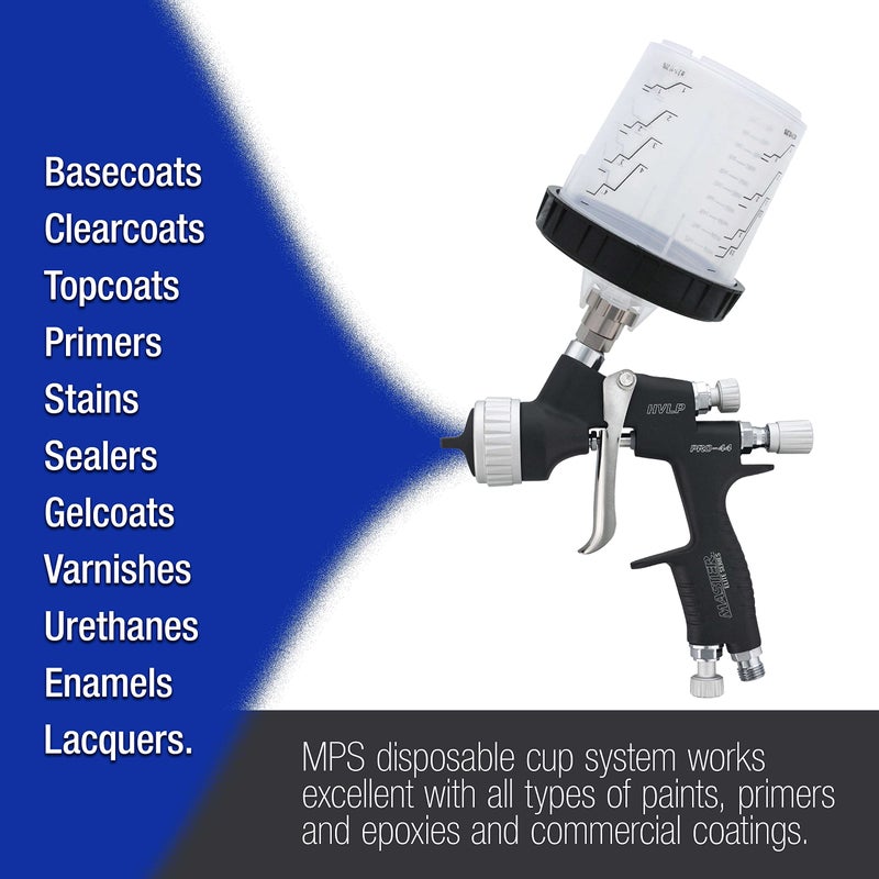 Master Airbrush Master Paint System MPS, 4 Pack Set of Standard Size 20 Ounce (600ml) Hard Cups and Retainer Rings - 4 Hard Cups and 4 Rings for Use with The MPS Disposable Paint Spray Gun Cup Liners and Lid System - Image 5